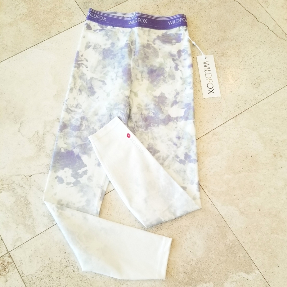 Wild Fox Ombre Tie Dye High Waist Athletic Athleisure Legging Pants NWT - Picture 9 of 15